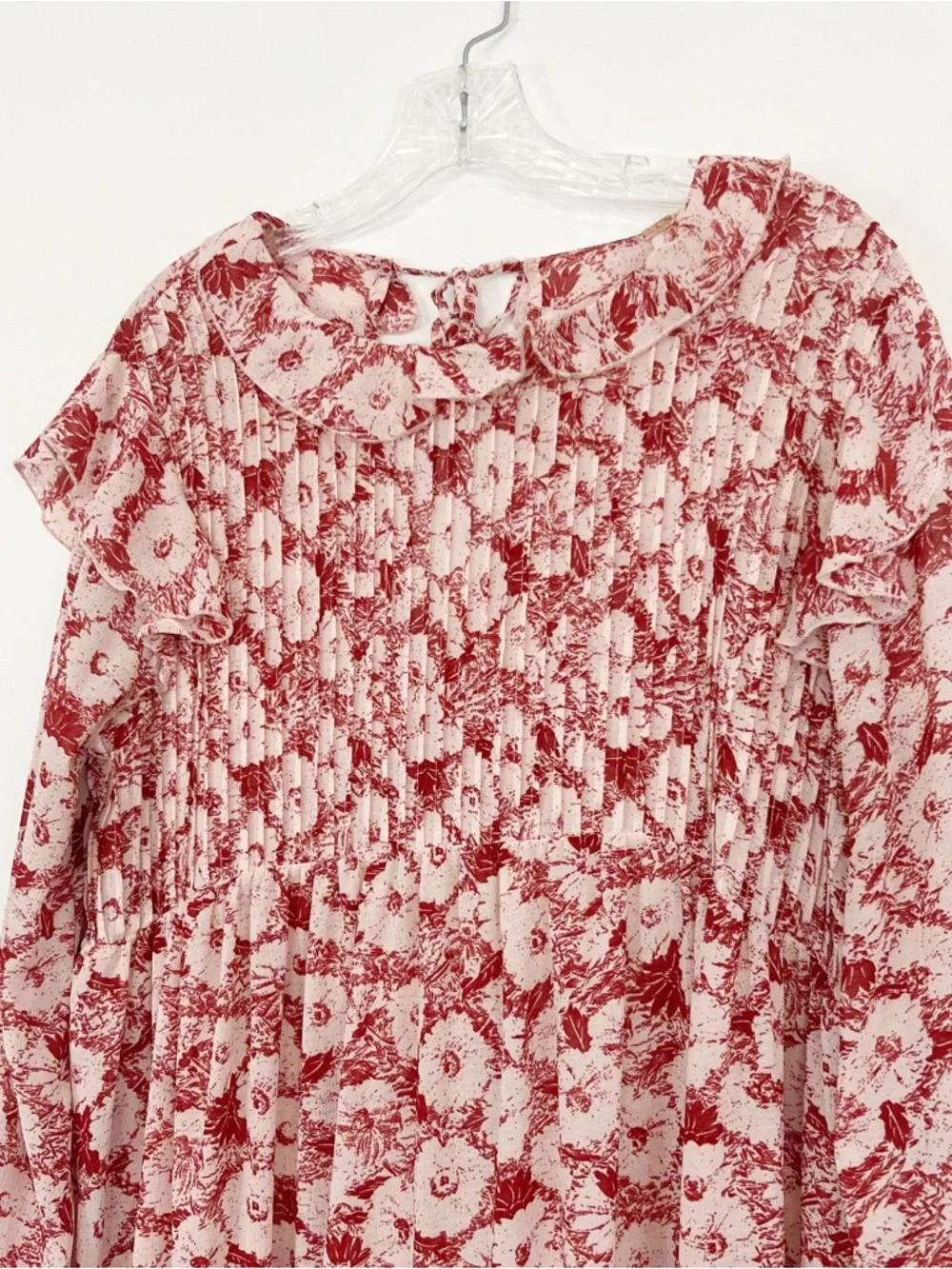 Free People These Dreams Floral Mini Dress in Tea Combo Size Medium